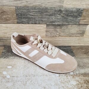 Free People Aces Shoes Sz 11 Tennis Chalk Desert Sand Suede Low-Top Sneaker